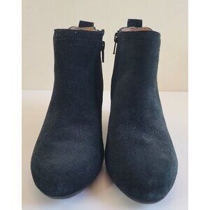 Vionic Women's Parkwood Paloma Black Suede Ankle Booties Boots Size 7 Mint